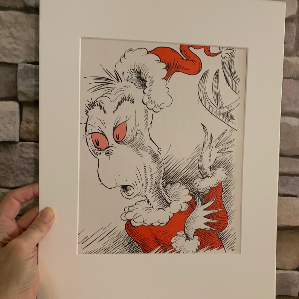 DR.SEUSS Litho (1957) 8x11" Matted 11x14" -Grinch- New!